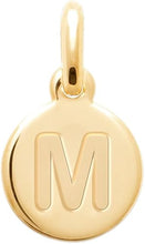 Load image into Gallery viewer, 18K Yellow Gold Plated A-Z Initial Letter Necklace for Women - 1 Inch Solid Pendant with Engraved Capital Letter