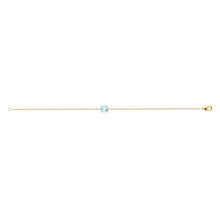 Load image into Gallery viewer, Mystigrey Alizee Gemma .925 Sterling Silver Plated Rhodium Bracelet for Women Light Blue