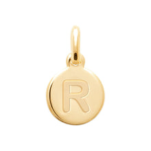 Load image into Gallery viewer, 18K Yellow Gold Plated A-Z Initial Letter Necklace for Women - 1 Inch Solid Pendant with Engraved Capital Letter
