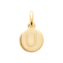 Load image into Gallery viewer, 18K Yellow Gold Plated A-Z Initial Letter Necklace for Women - 1 Inch Solid Pendant with Engraved Capital Letter