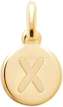 Load image into Gallery viewer, 18K Yellow Gold Plated A-Z Initial Letter Necklace for Women - 1 Inch Solid Pendant with Engraved Capital Letter