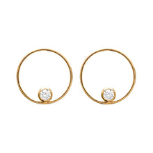 Load image into Gallery viewer, Mystigrey Hannah 18K Gold Plated Hoop Earrings for Women with Cubic Zirconia