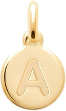 Load image into Gallery viewer, 18K Yellow Gold Plated A-Z Initial Letter Necklace for Women - 1 Inch Solid Pendant with Engraved Capital Letter