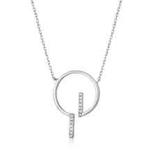 Load image into Gallery viewer, Mystigrey Gaelle .925 Sterling Silver Plated Rhodium Necklace for Women with Cubic Zirconia