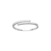 Load image into Gallery viewer, Mystigrey Jackie .925 Sterling Silver Plated Rhodium Asymmetrical Band Ring with Cubic Zirconia