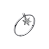 Load image into Gallery viewer, Mystigrey Minime Mystigrey Star .925 Sterling Silver Plated Rhodium Ring with Cubic Zirconia
