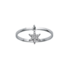 Load image into Gallery viewer, Mystigrey Minime Mystigrey Star .925 Sterling Silver Plated Rhodium Ring with Cubic Zirconia
