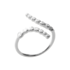 Load image into Gallery viewer, Mystigrey Elizabeth .925 Silver Plated Rhodium Open Ring with Cubic Zirconia Two Bands
