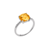 Load image into Gallery viewer, Mystigrey Alizee Maya .925 Sterling Silver Plated Rhodium Yellow Ring with Cubic Zirconia
