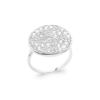 Load image into Gallery viewer, Mystigrey Calysta .925 Sterling Silver Plated Rhodium Ring with Cubic Zirconia
