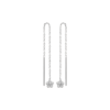 Load image into Gallery viewer, Mystigrey Flore .925 Sterling Silver Plated Rhodium Dangling Earrings for Women with Cubic Zirconia