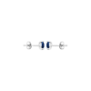 Load image into Gallery viewer, Mystigrey Alizee Marina .925 Sterling Silver Plated Rhodium Stud Earrings for Women with Cubic Zirconia and Blue