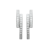 Load image into Gallery viewer, Mystigrey Jackie .925 Sterling Silver Plated Rhodium Double Bar Earrings for Women with Cubic Zirconia