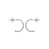 Load image into Gallery viewer, Mystigrey Jackie .925 Sterling Silver Plated Rhodium Double Bar Earrings for Women with Cubic Zirconia