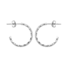 Load image into Gallery viewer, Mystigrey Eden .925 Sterling Silver Plated Rhodium and 18k Gold Plated Hoop Earrings for Women with Cubic Zirconia