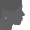 Load image into Gallery viewer, Mystigrey Leticia .925 Sterling Silver Plated Rhodium Hoops Earrings Cubic Zirconia
