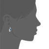 Load image into Gallery viewer, Mystigrey Leticia .925 Sterling Silver Plated Rhodium Hoops Earrings Cubic Zirconia