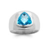 Load image into Gallery viewer, Mona .925 Sterling Silver Plated Rhodium Ring Turquoise and Yellow Cubic Zirconia
