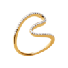 Load image into Gallery viewer, Mystigrey Mila 18K Gold Plated Ring with Cubic Zirconia