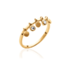 Load image into Gallery viewer, Mystigrey Hannah 18K Gold Plated Crown Ring with Cubic Zirconia