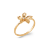 Load image into Gallery viewer, Mystigrey Leilani 18K Gold Plated Flower Ring with Cubic Zirconia