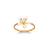 Load image into Gallery viewer, Mystigrey Leilani 18K Gold Plated Flower Ring with Cubic Zirconia