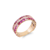 Load image into Gallery viewer, Mystigrey Oceana 18K Gold Plated Dual Band Ring Pink and Blue
