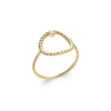Load image into Gallery viewer, Mystigrey Myra 18K Gold Plated Circle Ring with Cubic Zirconia