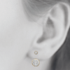 Load image into Gallery viewer, Mystigrey Amie 18K Gold Plated Jacket Earrings for Women with Cubic Zirconia