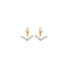 Load image into Gallery viewer, Mystigrey Aria 18K Gold Plated Jacket Earrings for Women with Cubic Zirconia