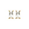 Load image into Gallery viewer, Mystigrey Jessica 18K Gold Plated Square Earrings for Women with Cubic Zirconia