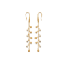 Load image into Gallery viewer, Mystigrey Hannah 18K Gold Plated Crown Earrings for Women with Cubic Zirconia