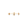 Load image into Gallery viewer, Mystigrey Amanda 18K Gold Plated and .925 Sterling Silver Plated Rhodium Stud Earrings for Women with Cubic Zirconia