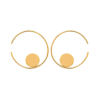 Load image into Gallery viewer, Mystigrey Lucy 18K Gold Plated Earrings for Women – Large Hoop and Dot