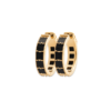 Load image into Gallery viewer, Mystigrey Alyssa 18K Gold Plated Stud Earrings for Women Black Agate
