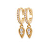 Load image into Gallery viewer, Mystigrey Amelia .925 Sterling Silver Plated Rhodium Hoop Earrings Cubic Zirconia