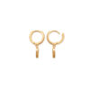 Load image into Gallery viewer, Mystigrey Amelia .925 Sterling Silver Plated Rhodium Hoop Earrings Cubic Zirconia