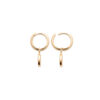 Load image into Gallery viewer, Mystigrey Amie 18K Gold Plated Dangle Hoops Earrings Cubic Zirconia