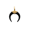Load image into Gallery viewer, Mystigrey Mina 18K Gold Plated Pendant for Women Black Enamel & Golden