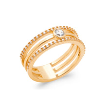 Load image into Gallery viewer, Hannah .925 Sterling Silver Plated Rhodium Ring Cubic Zirconia