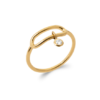 Load image into Gallery viewer, Mystigrey Mackenzie 18K Gold Plated Ring with Cubic Zirconia
