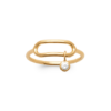 Load image into Gallery viewer, Mystigrey Mackenzie 18K Gold Plated Ring with Cubic Zirconia