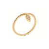Load image into Gallery viewer, Mystigrey Amelia 18K Gold Plated and .925 Sterling Silver Plated Rhodium Ring Dangle Cubic Zirconia
