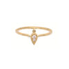 Load image into Gallery viewer, Mystigrey Amelia 18K Gold Plated and .925 Sterling Silver Plated Rhodium Ring Dangle Cubic Zirconia