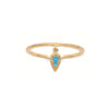 Load image into Gallery viewer, Mystigrey Amelia 18K Gold Plated and .925 Sterling Silver Plated Rhodium Ring Dangle Cubic Zirconia