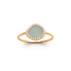 Load image into Gallery viewer, Claudia .925 Sterling Silver Plated Rhodium and18K Gold Plated Ring Cubic Zirconia Blue Agate