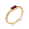 Load image into Gallery viewer, Leticia .925 Sterling Silver Plated Rhodium Ring Beige Cubic Zirconia