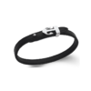Load image into Gallery viewer, Mystigrey Mateo Stainless Steel Single Wrap Black Leather Bracelet for Men