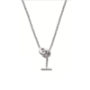 Load image into Gallery viewer, Mystigrey Chantel 18K Gold Plated and .925 Sterling Silver Plated Rhodium Necklace for Women with Cubic Zirconia