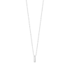 Load image into Gallery viewer, Mystigrey Jessica .925 Sterling Silver Plated Rhodium Long Bar Necklace for Women with Cubic Zirconia